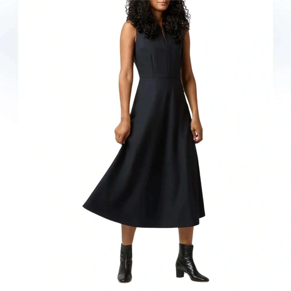ANN MASHBURN‎ Elodie Dress Elegant Navy Midi Dress MSRP $550 NWT Size 0 - Picture 3 of 7
